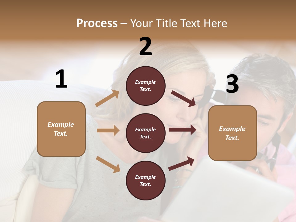 Attractive Electronic Tablet Middleaged PowerPoint Template