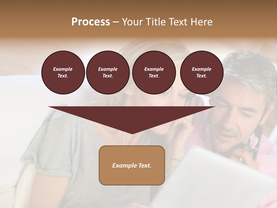 Attractive Electronic Tablet Middleaged PowerPoint Template