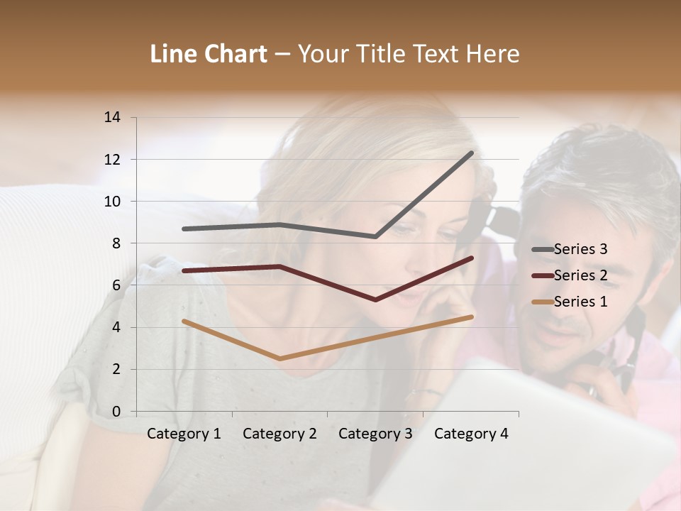 Attractive Electronic Tablet Middleaged PowerPoint Template