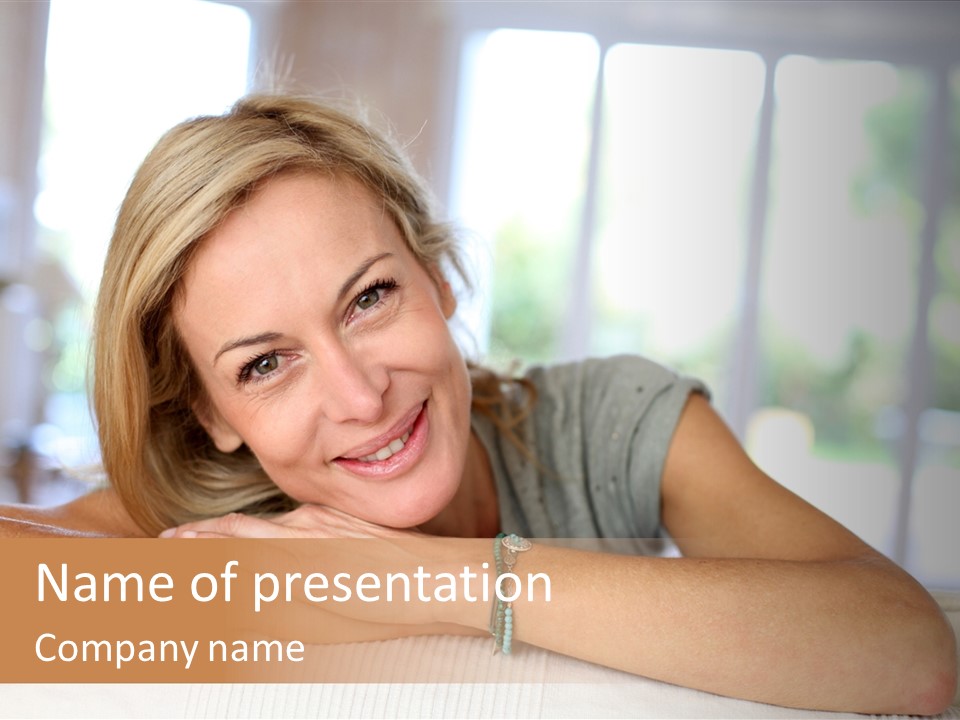 Middle Smile Sofa PowerPoint Template