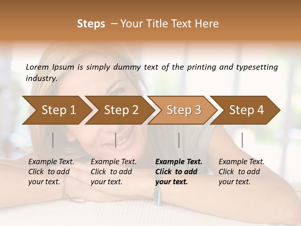 Middle Smile Sofa PowerPoint Template