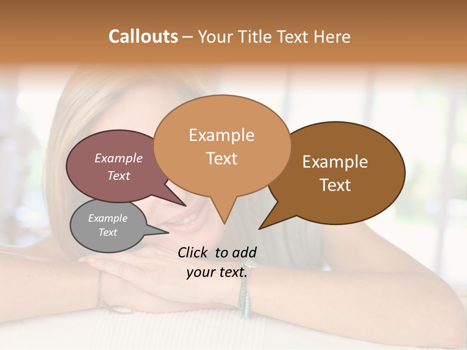 Middle Smile Sofa PowerPoint Template