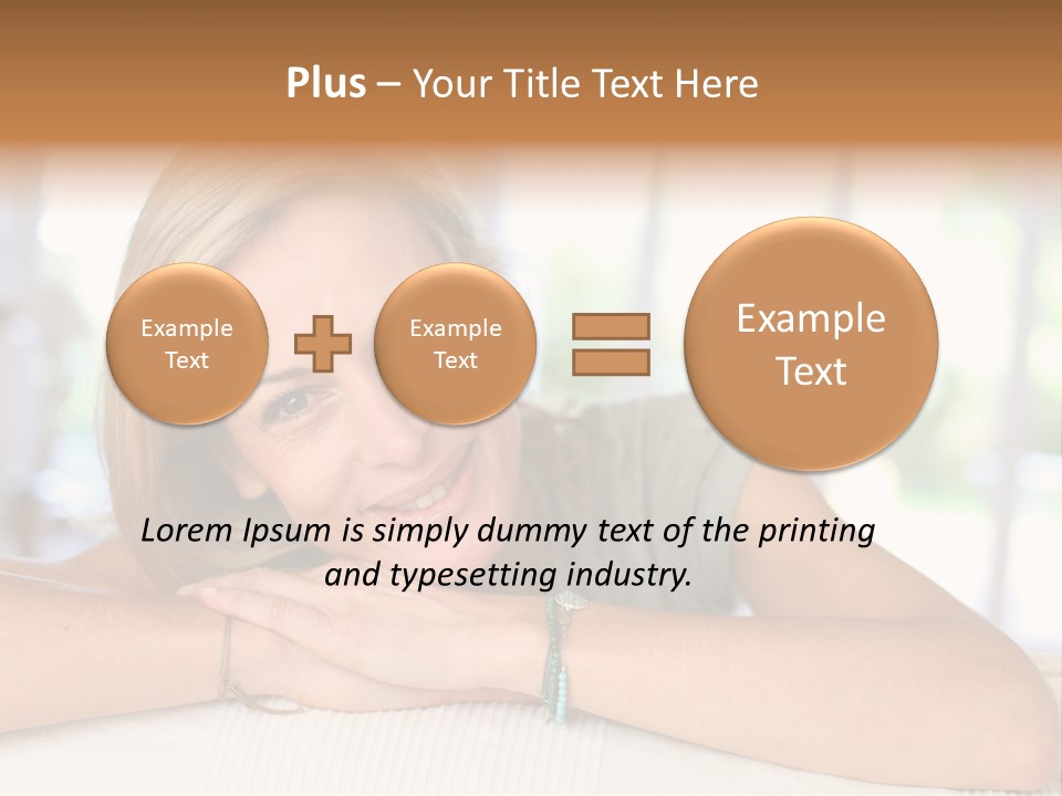 Middle Smile Sofa PowerPoint Template