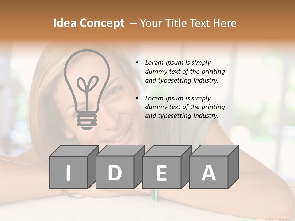 Middle Smile Sofa PowerPoint Template