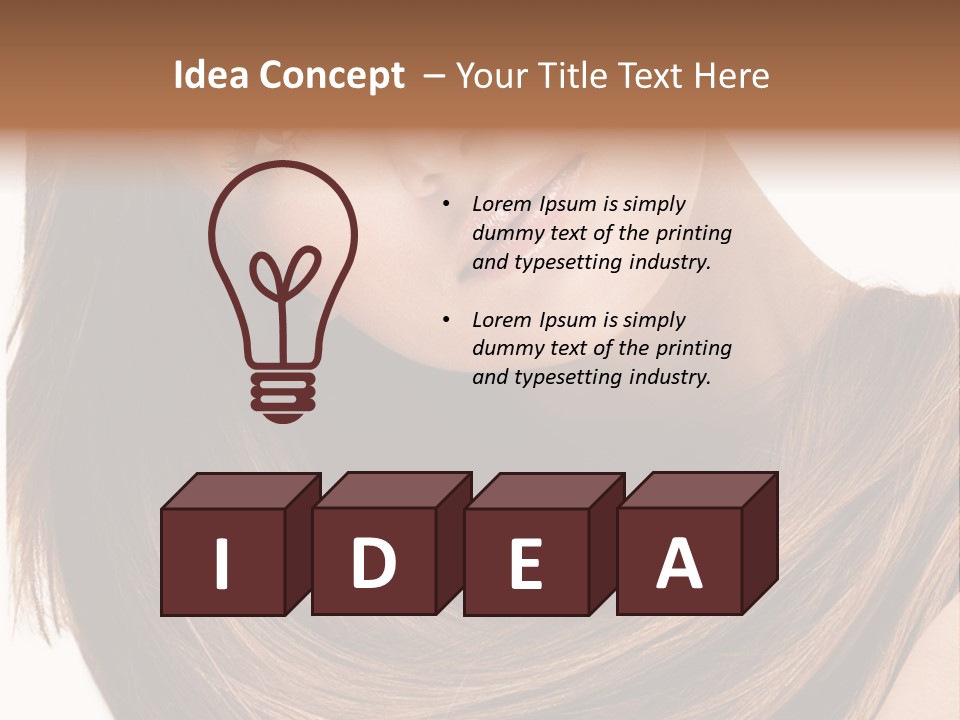 Hair Eyes Human PowerPoint Template