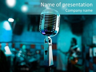 Singer Voice Old PowerPoint Template