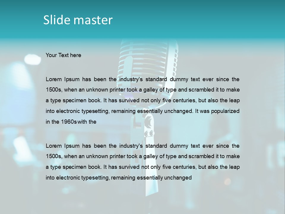 Singer Voice Old PowerPoint Template