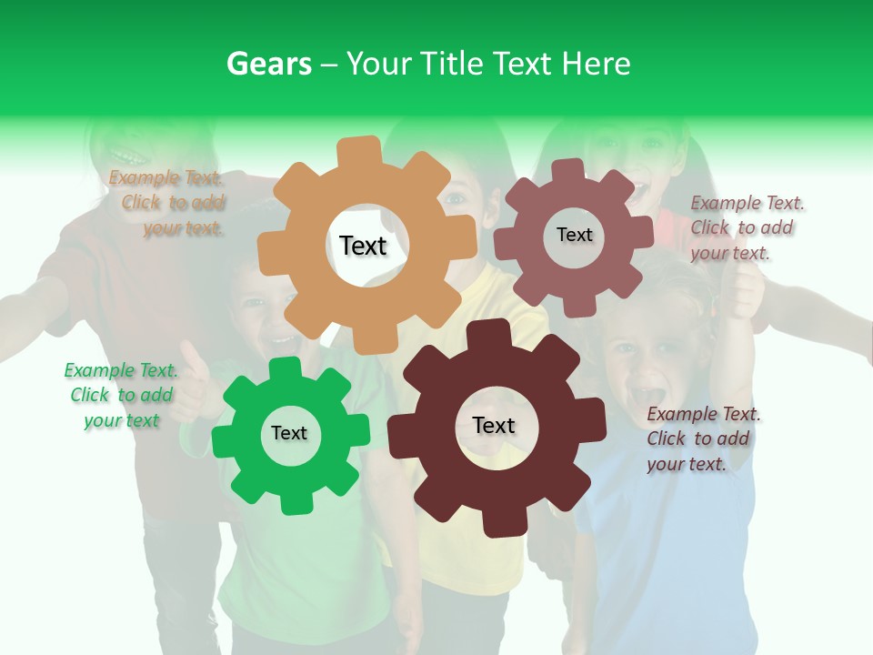 White Background Positive Smiling PowerPoint Template