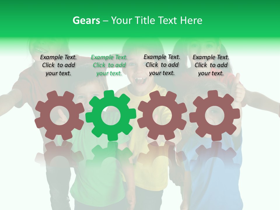 White Background Positive Smiling PowerPoint Template