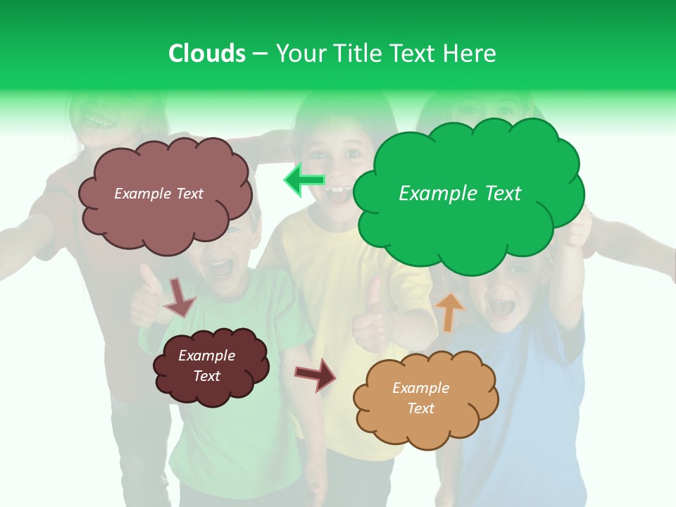 White Background Positive Smiling PowerPoint Template