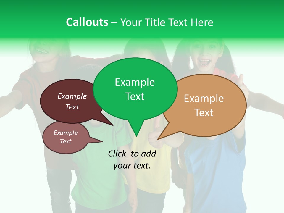 White Background Positive Smiling PowerPoint Template