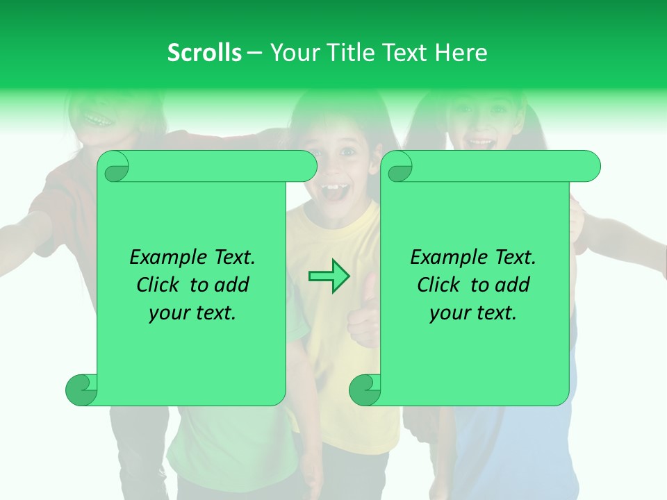 White Background Positive Smiling PowerPoint Template