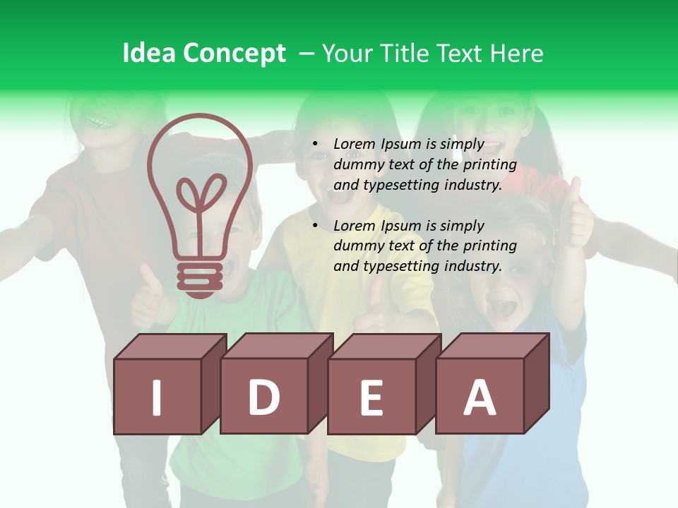 White Background Positive Smiling PowerPoint Template