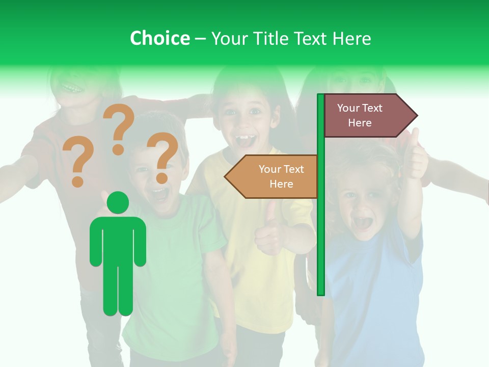 White Background Positive Smiling PowerPoint Template