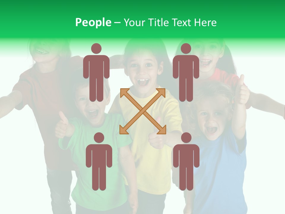 White Background Positive Smiling PowerPoint Template