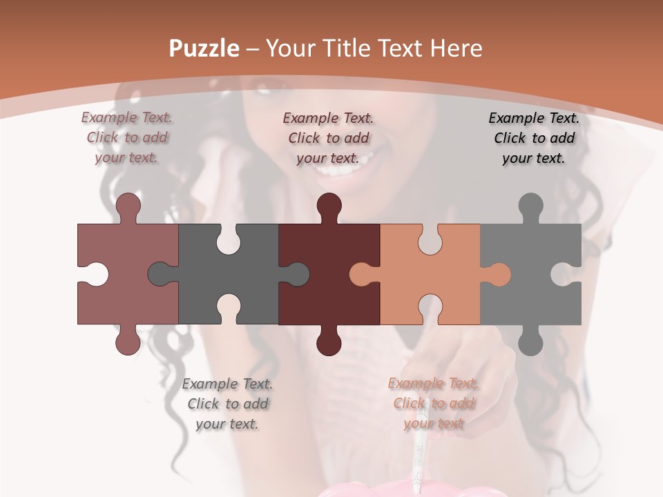 White Background Positive Smiling PowerPoint Template