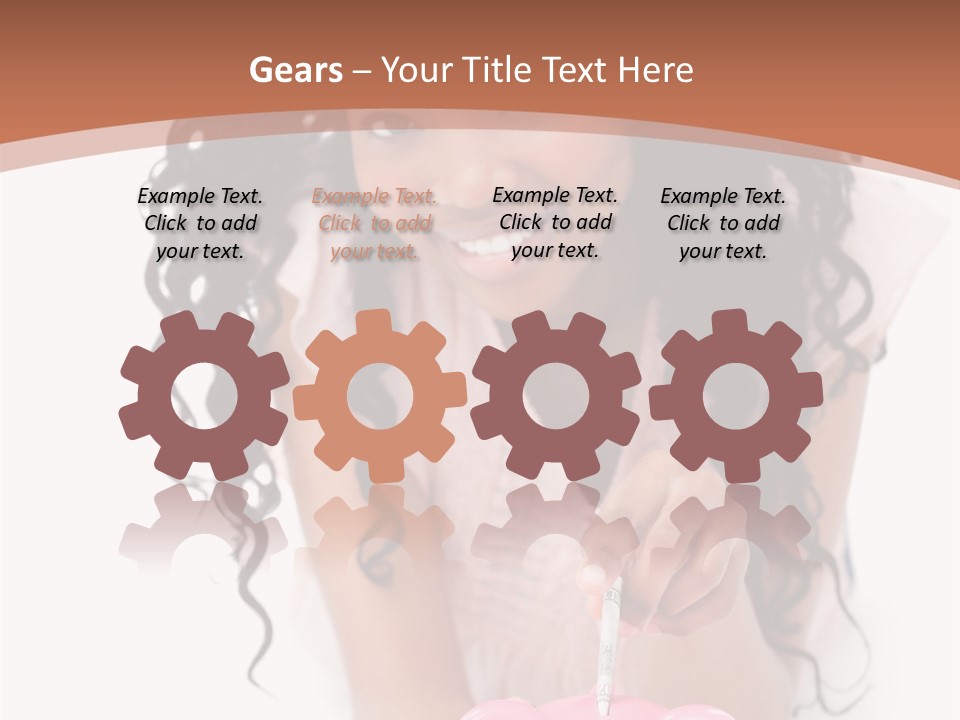 White Background Positive Smiling PowerPoint Template