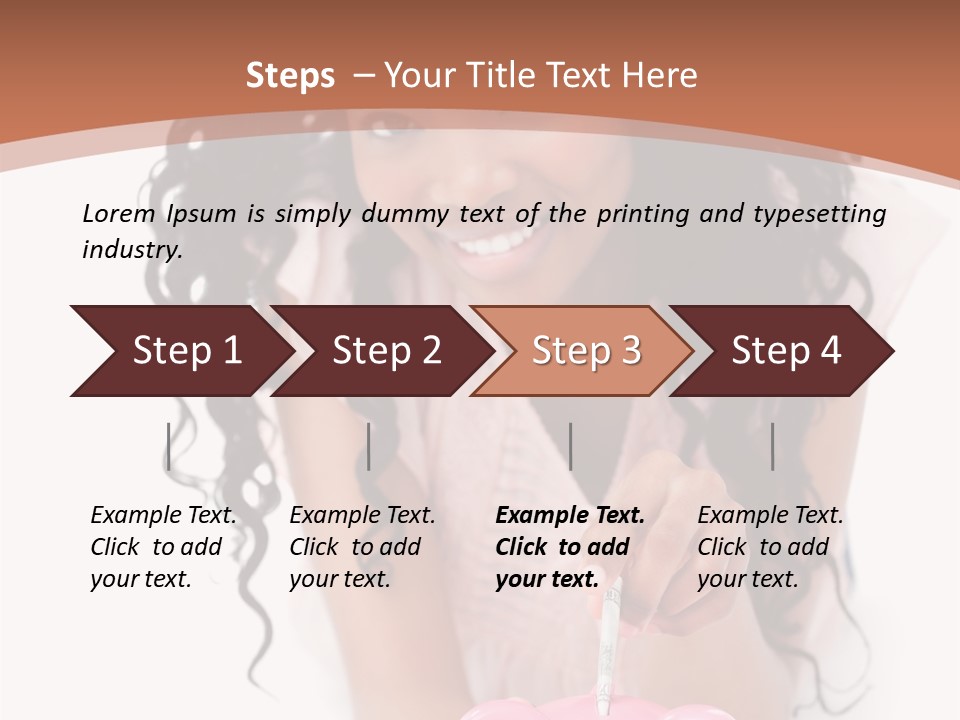 White Background Positive Smiling PowerPoint Template