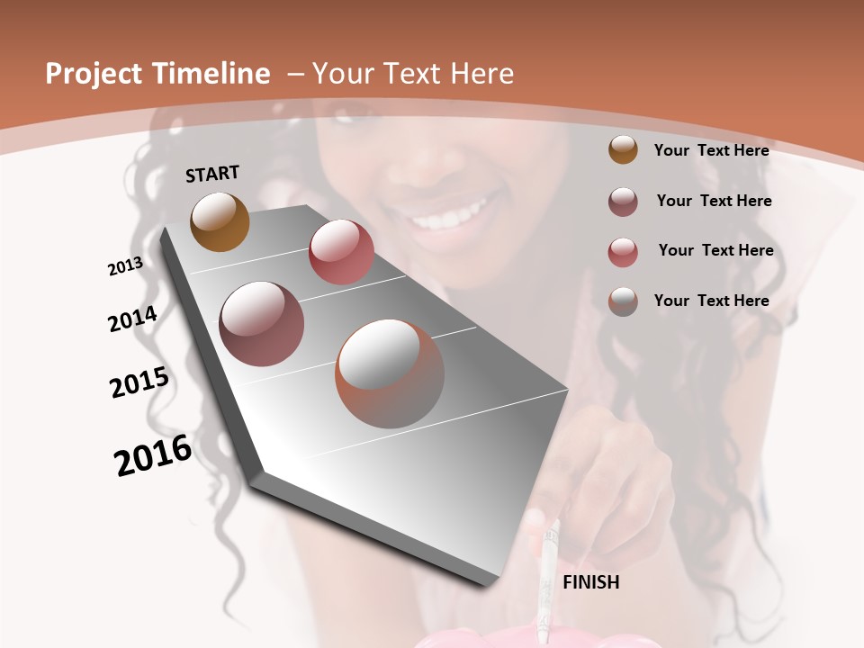 White Background Positive Smiling PowerPoint Template