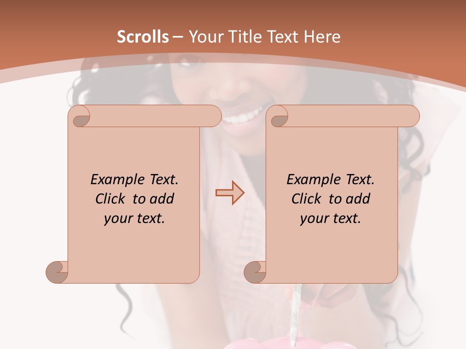 White Background Positive Smiling PowerPoint Template