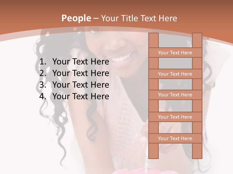 White Background Positive Smiling PowerPoint Template