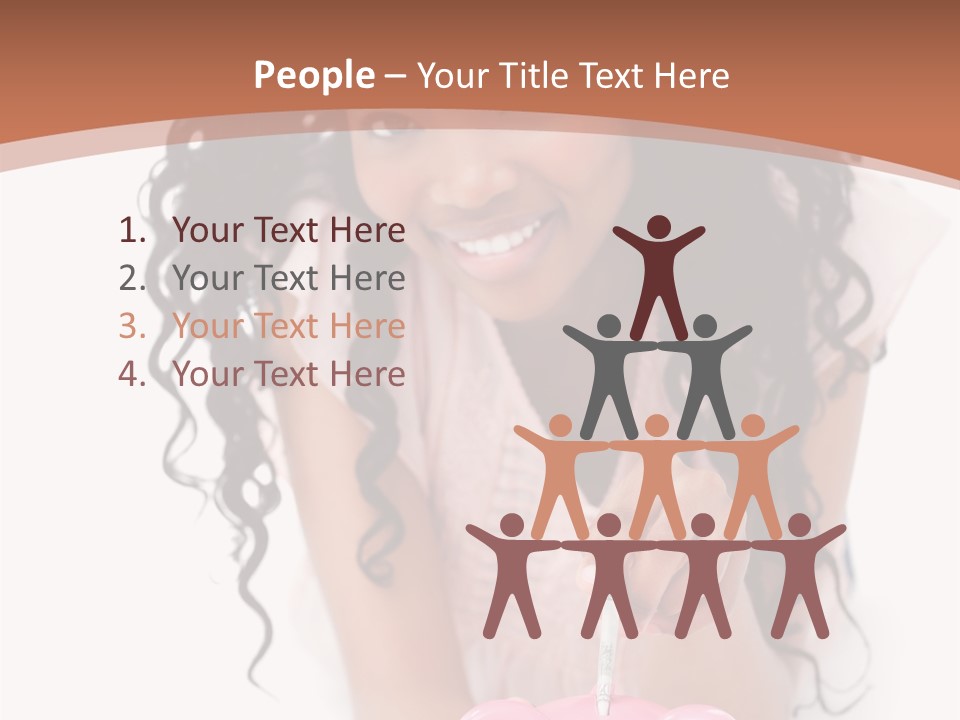 White Background Positive Smiling PowerPoint Template