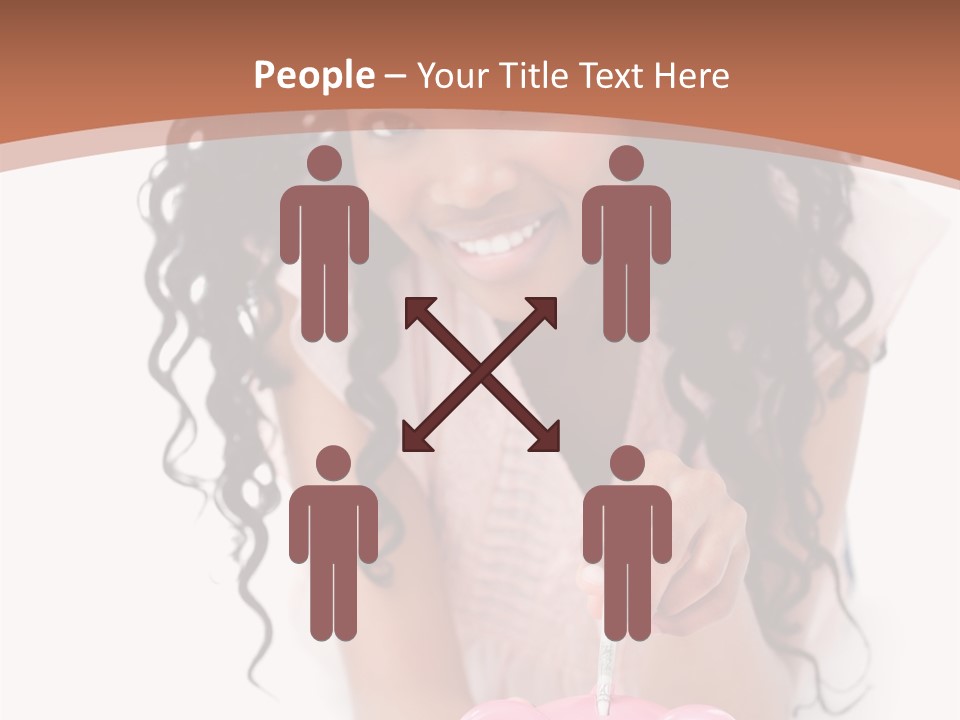 White Background Positive Smiling PowerPoint Template