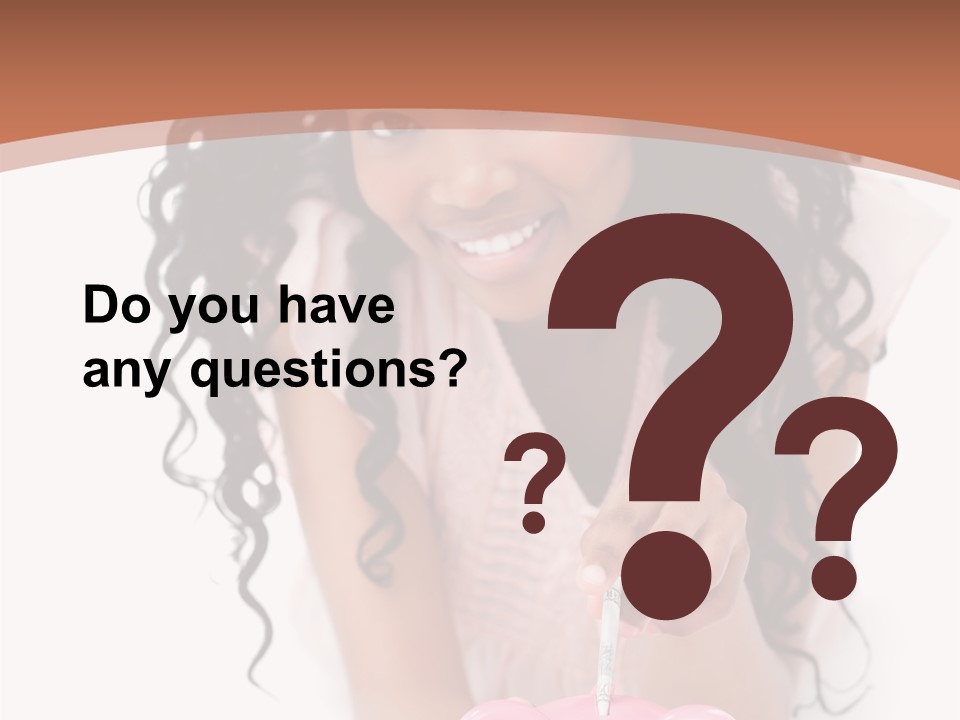 White Background Positive Smiling PowerPoint Template