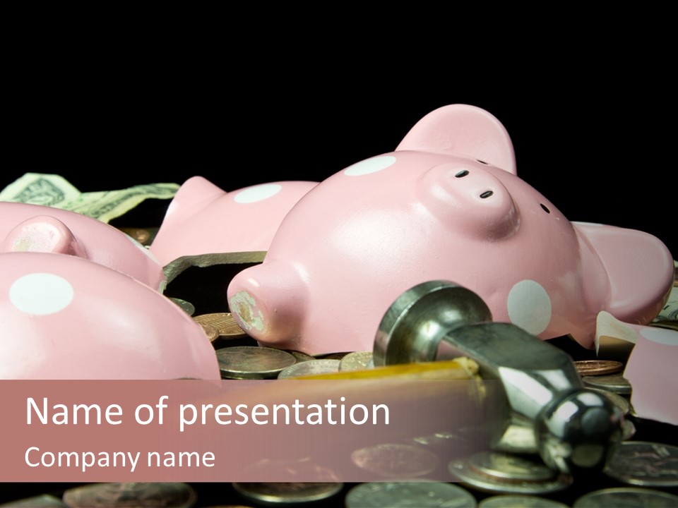 Bills Dollars Pennies PowerPoint Template