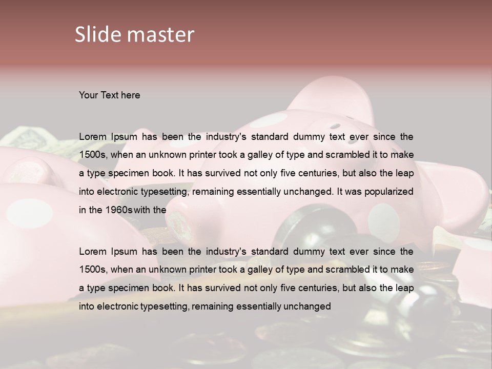 Bills Dollars Pennies PowerPoint Template