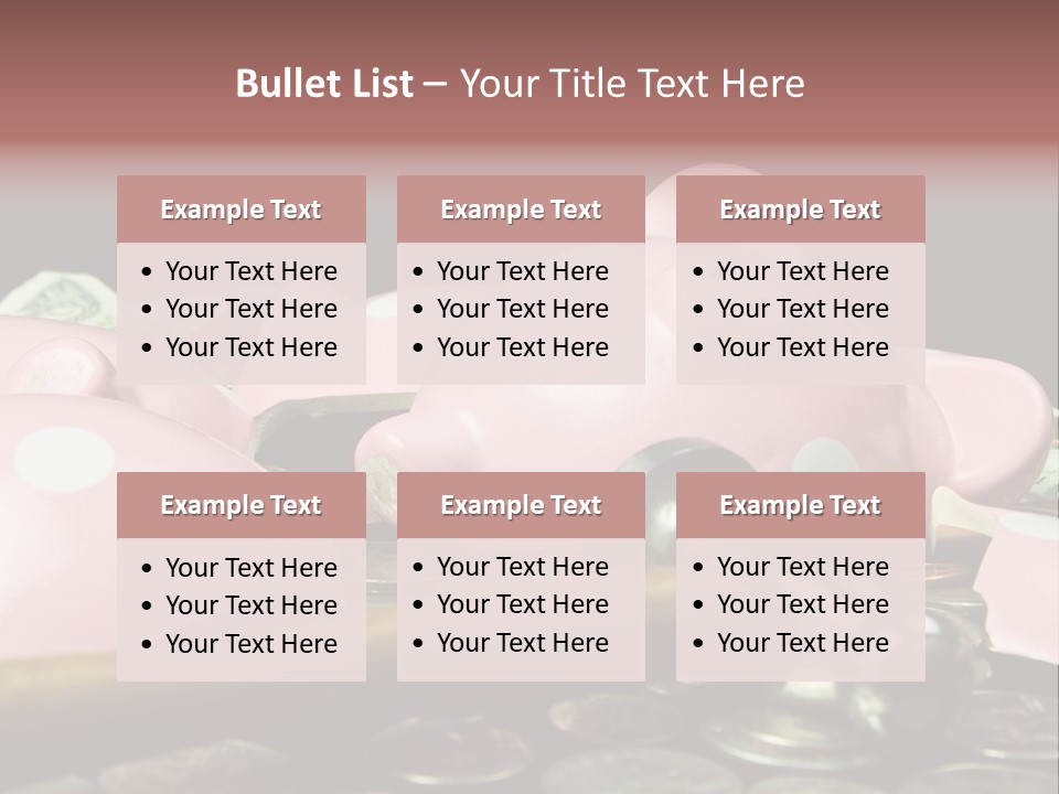 Bills Dollars Pennies PowerPoint Template