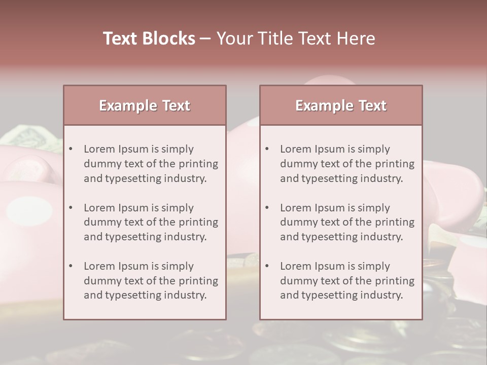 Bills Dollars Pennies PowerPoint Template