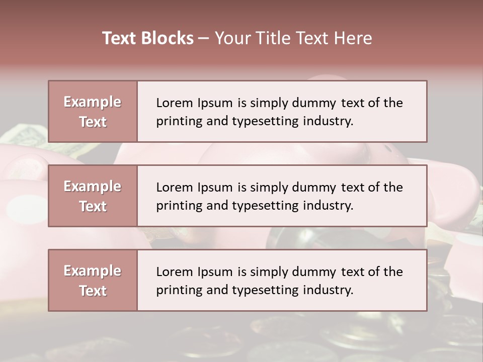 Bills Dollars Pennies PowerPoint Template
