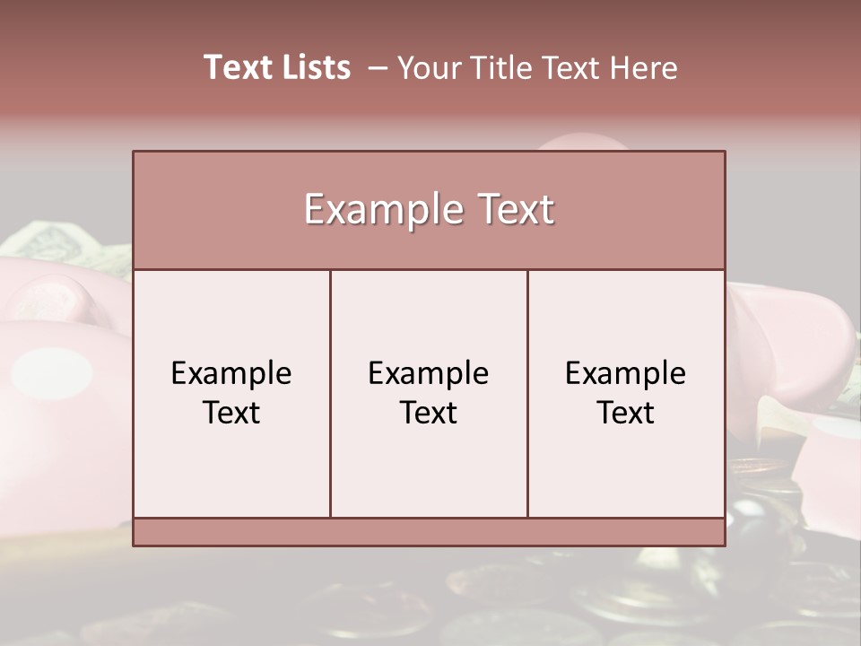 Bills Dollars Pennies PowerPoint Template