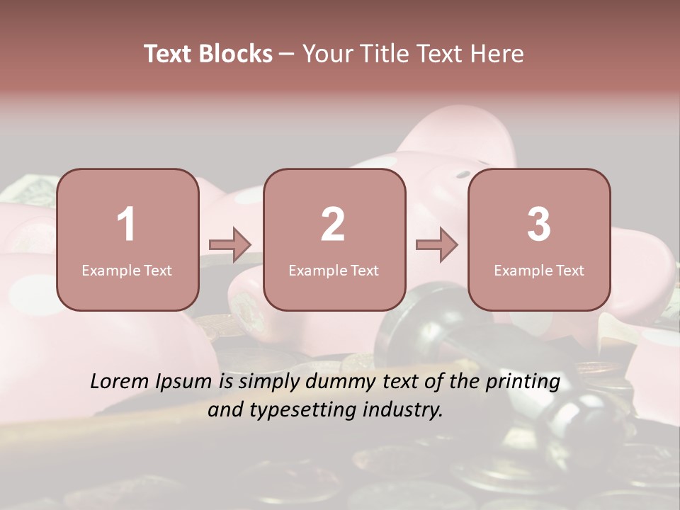 Bills Dollars Pennies PowerPoint Template