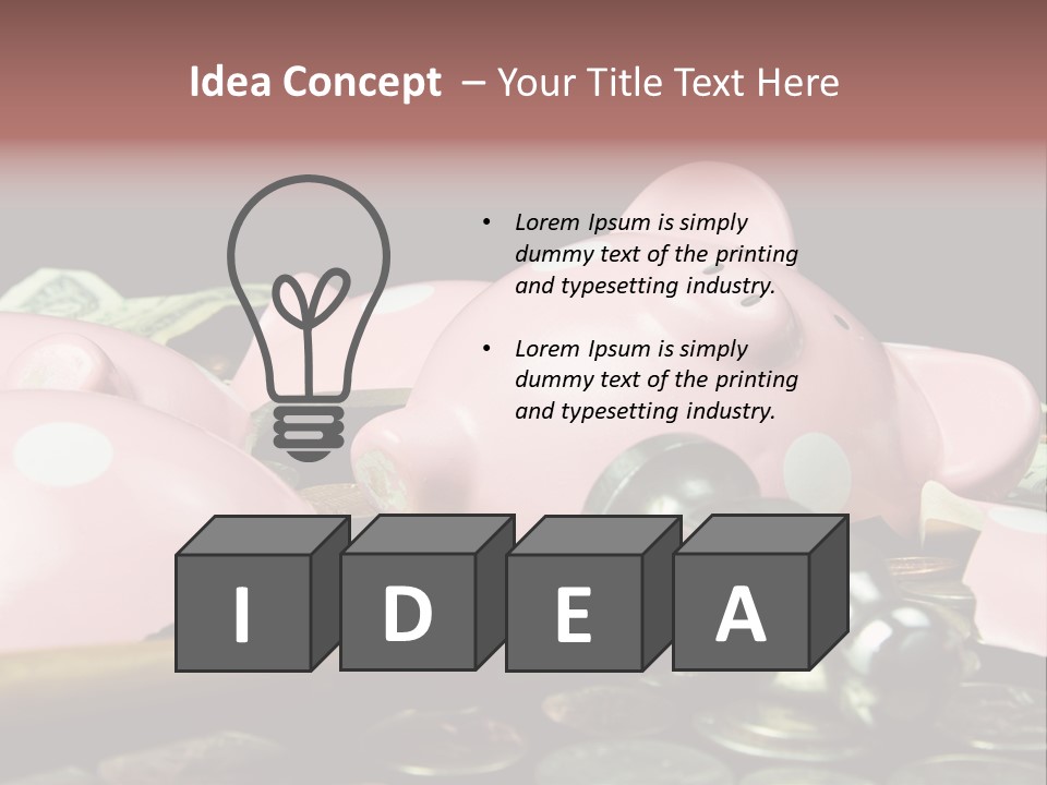 Bills Dollars Pennies PowerPoint Template