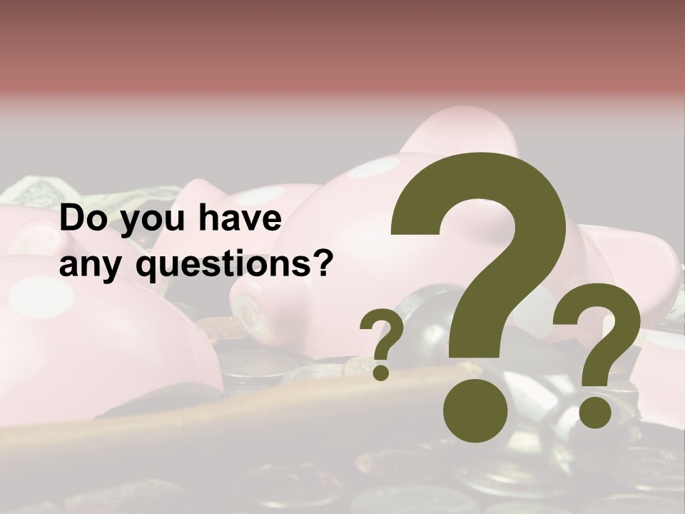 Bills Dollars Pennies PowerPoint Template