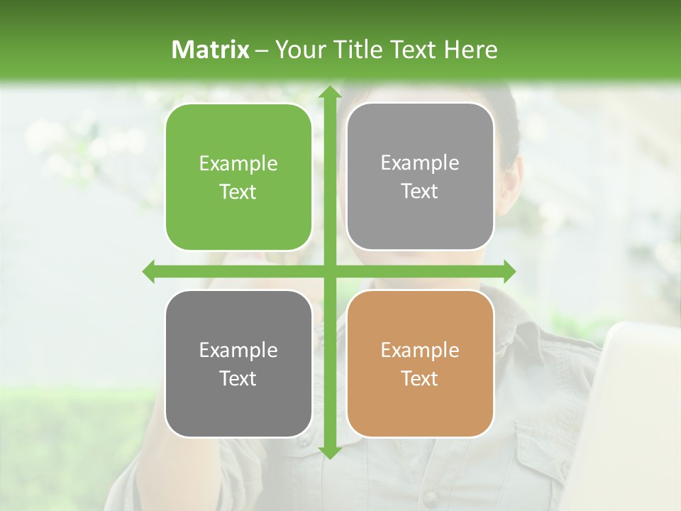 A Woman Giving A Thumbs Up While Holding A Laptop PowerPoint Template