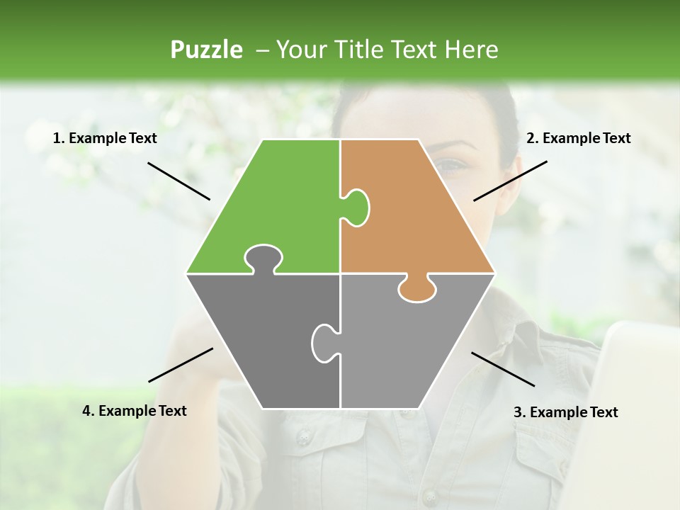 A Woman Giving A Thumbs Up While Holding A Laptop PowerPoint Template