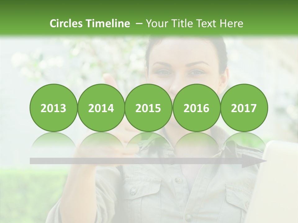 A Woman Giving A Thumbs Up While Holding A Laptop PowerPoint Template