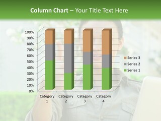 A Woman Giving A Thumbs Up While Holding A Laptop PowerPoint Template