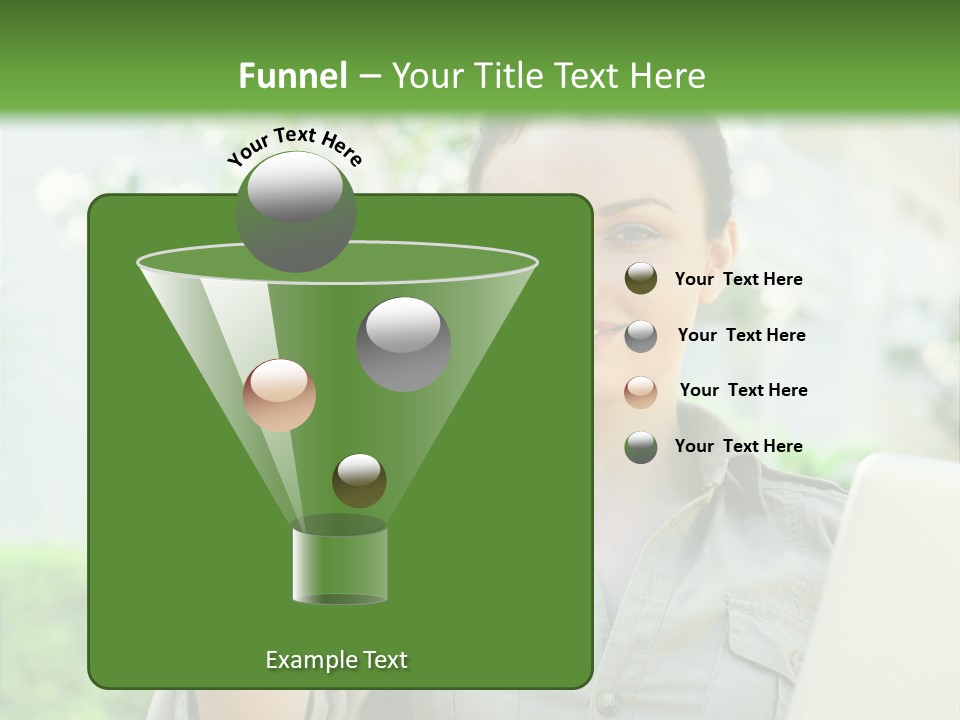 A Woman Giving A Thumbs Up While Holding A Laptop PowerPoint Template