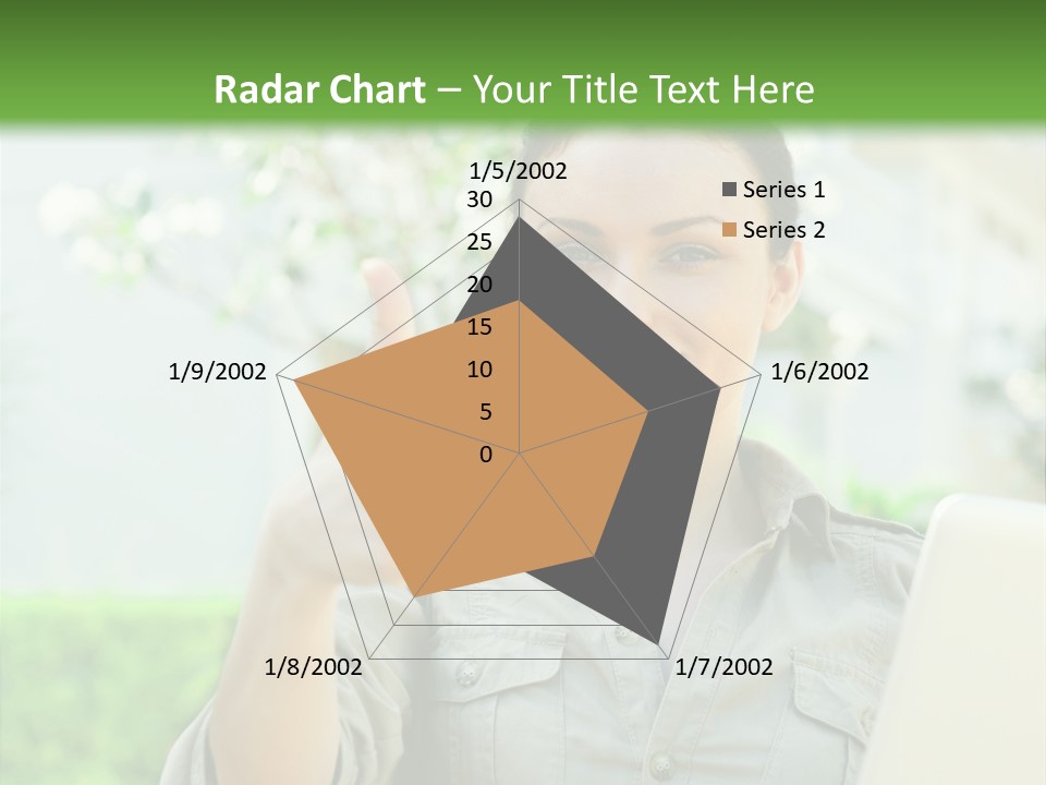 A Woman Giving A Thumbs Up While Holding A Laptop PowerPoint Template