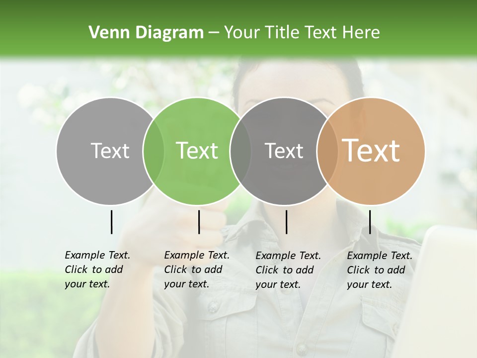 A Woman Giving A Thumbs Up While Holding A Laptop PowerPoint Template