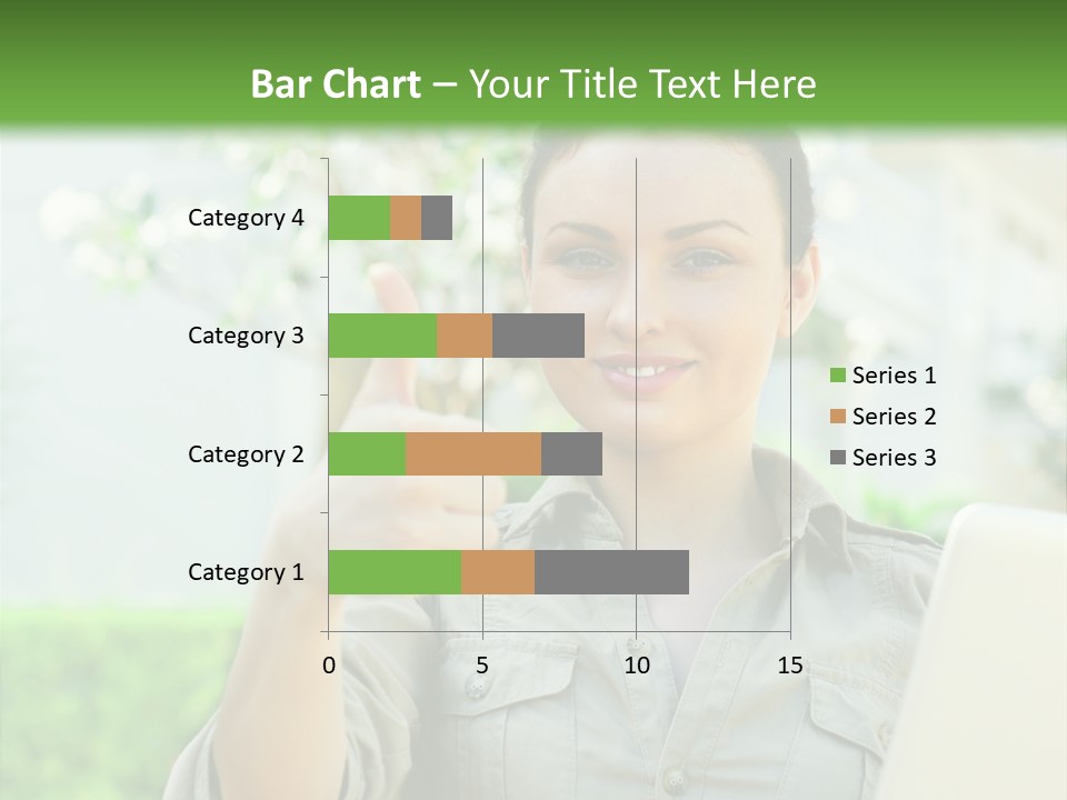 A Woman Giving A Thumbs Up While Holding A Laptop PowerPoint Template