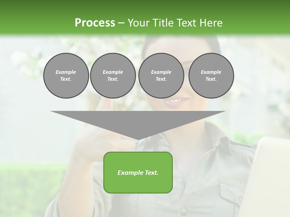 A Woman Giving A Thumbs Up While Holding A Laptop PowerPoint Template