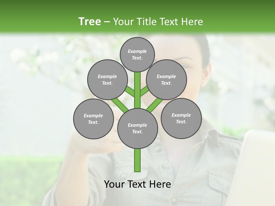 A Woman Giving A Thumbs Up While Holding A Laptop PowerPoint Template