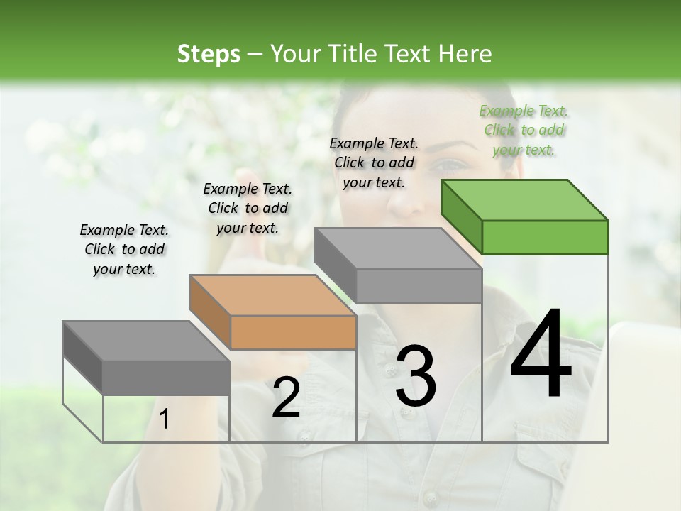 A Woman Giving A Thumbs Up While Holding A Laptop PowerPoint Template