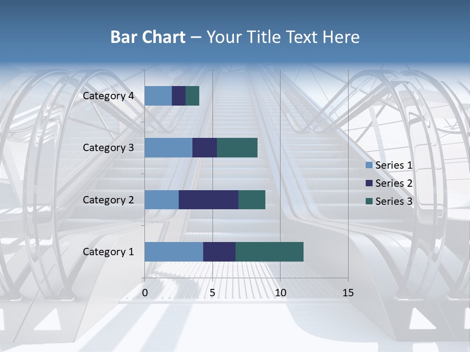 An Escalator Is Shown With A Blue Sky In The Background PowerPoint Template