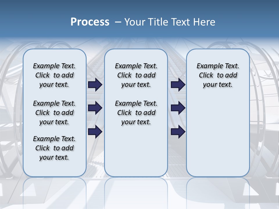 An Escalator Is Shown With A Blue Sky In The Background PowerPoint Template